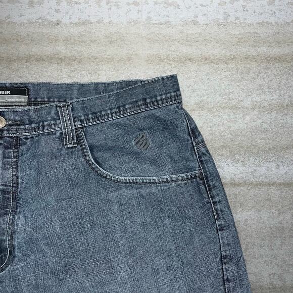 Vintage Y2K Rocawear Skater Wide Leg Jeans 42x34 Baggy Smoke Grey Wash Denim Rap - Picture 4 of 5